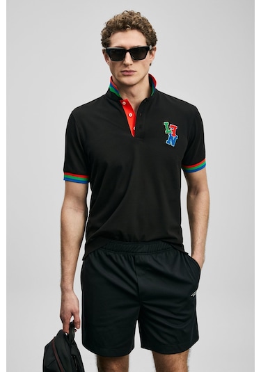 Lufian Fun Smart Erkek Polo T-shirt 111040231 Siyah