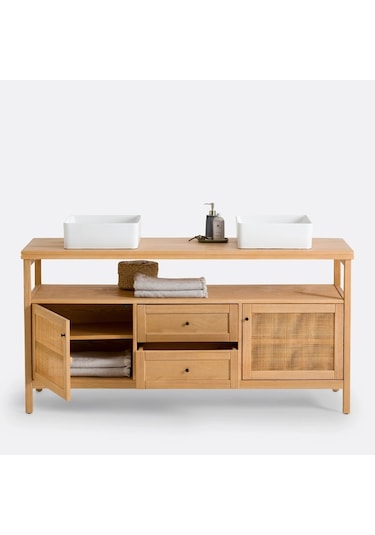 Altea Rattan Detaylı Çok Amaçlı Büfe, Konsol Ahşap