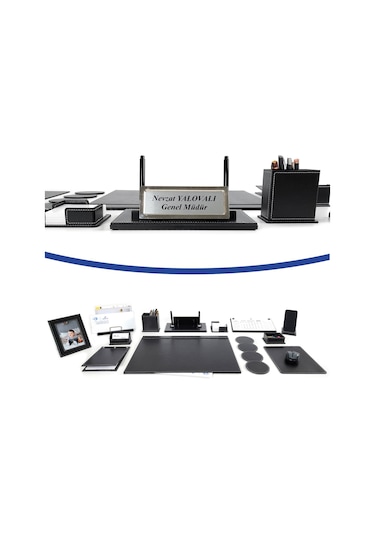 Prozenis Cerrahpaşa Isimlikli Siyah Deri Sümen Takımı 13 Parça