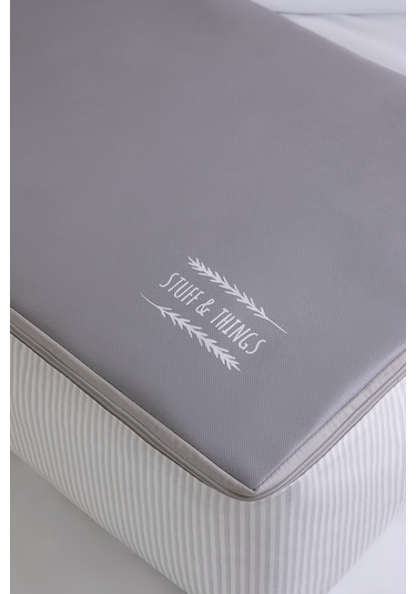 Ocean Home Textile 2'li Gri Renk Stuff & Things Baza Altı Hurç Set