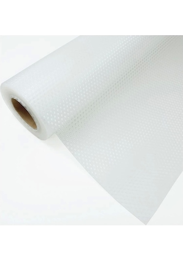 45 Cm X 20 Metre Kaymaz Dolap Içi Çekmece Raf Örtüsü Kaydırmaz Raf Örtüsü Beyaz