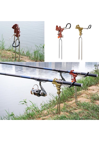 1/2 Olta Kamışı Tutucu Olta Kamışı Nehir Raf Standı Ayarlanabilir Turuncu A Stili 37 Cm 1 Set