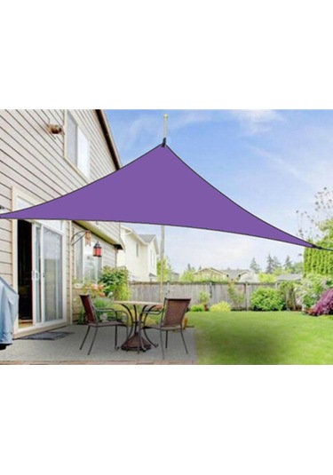 Açık Güneşlik Üçgen Gökyüzü Ekranı Basit Güneş Koruma Gölgelik, Boyut: 4x4x4m Rastgele Renk Çok Renkli