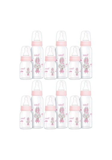 Bebsi Cam Biberon Seti Pembe 250ml+125ml 6 Lı Set