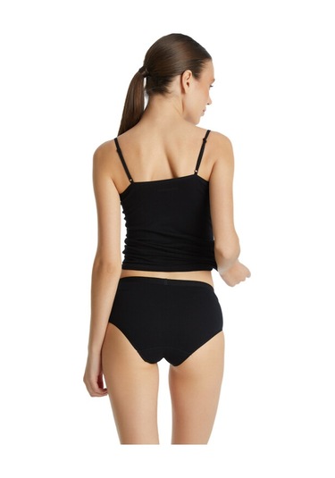 Blackspade 1306 Kadın Essential Midi Slip Siyah Siyah