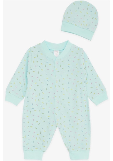 Breeze Kız Bebek Tulum Renkli Desenli 0 3 Ay 6 Ay, Su Yeşili Su Yeşili