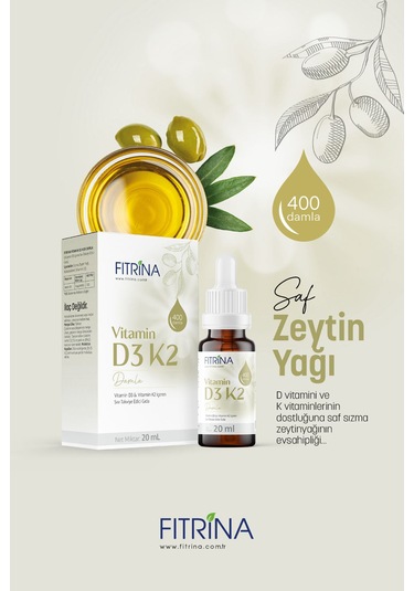 Fıtrina Vitamin D3k2 Damla 20 Ml