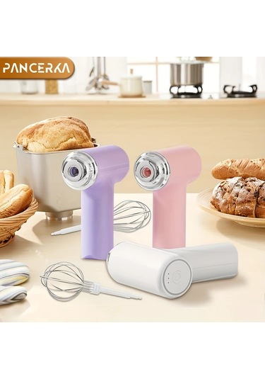 Elmpaly Pancerka Şarj Edilebilir Kablosuz El Mikseri Beyaz Diğer