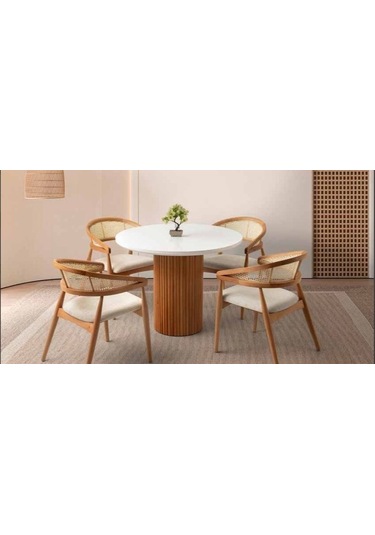 Mobilgen Sadece Masa Kar Beyaz 100x100 Orkide Hg Masa Beyaz