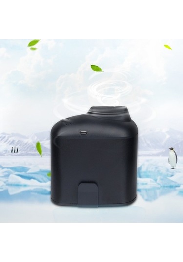 Üç Ayarlanabilir Rüzgar Hızı Siyah İle Taşınabilir Asılı Bel Usb Fanı 3102 Siyah