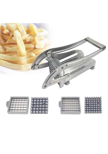 Homyl Manuel Kızartma Kesici 2 Adet Fransız Patates Peynir İçerir Gümüş
