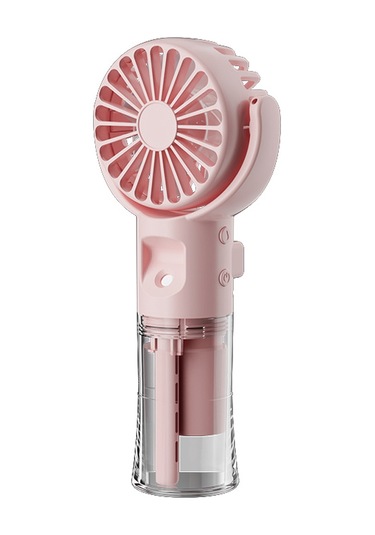 Mini El Tipi Taşınabilir Fan Usb Şarj Edilebilir Su Nemlendirici Pembe,