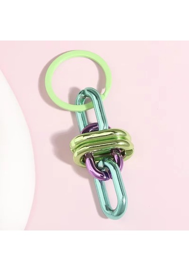 Fishsheep Renkli Akrilik Plastik Zincir Anahtarlık - Dıy Çanta Aksesuarı, Dostluk Hediyesituruncu