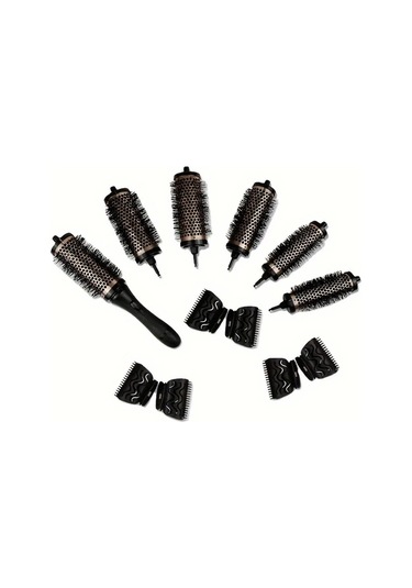 Willowhaven Shiny Golden 6lı Alüminyum Saç Tarağı Seti 3 Boy Naylon Kıllı Fırça Düz Dalgalı Kıvırcık Saç Şekillendirme