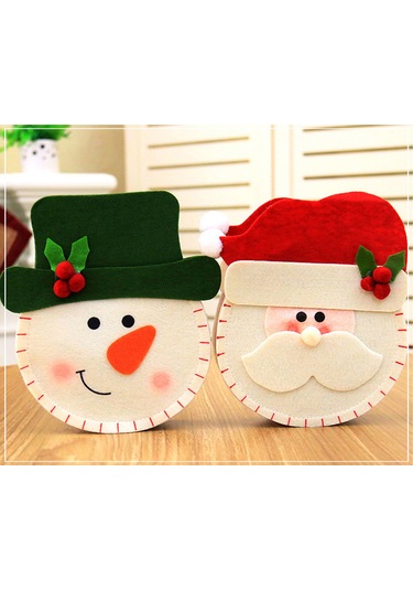 Geeksen Korkusuz Kumaş Noel Hediye Çantası - Kar Tanrısı Desenli Şeker Çantası, Büyük Kapasiteli Noel Dekorasyonu