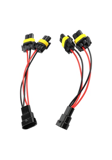 Reedark 2 Adet 9005/9006 Araç Farı Dönüştürme Kablosu - Ana'dan Çocuk'a Birden İkiye Bölücü, Çift Xenon Projeksiyon Uyumlu, Plug & Play Montaj