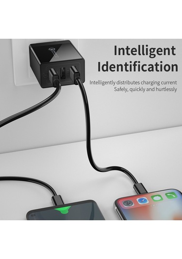 Essager 30w Usb Tip C Şarj Cihazı Hızlı Şarj 3.0 İphone Uyumlu 14 Samsung Xiaomi 3 Port Çoklu Fiş Duvar Cep Telefonu Hızlı Şarj