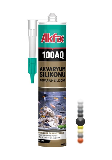 100aq Akvaryum Silikonu 280 ML Siyah