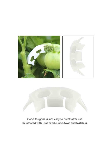 Xiyyadms 100 Adet Domates Dalı Sabitleyici Klip - Dayanıklı Plastik, Meyve Sapını Kırılmadan Korur, Kullanıması Kolay