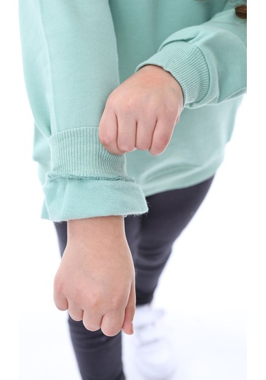 2'li Basic Şardonlu Çocuk Sweatshirt 3-10 Yaş Hardal-antrasit Su Yeşili - Lacivert