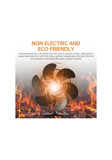 Taşıma Saplı Ve Aşırı Isınma Korumalı 6 Kanatlı Isı Güçlü Soba Fanı Ta Kırmızı
