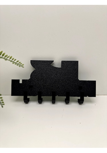 3d Baskı Dekoratif Kawasakı Model Motorcu Anahtar Askılığı Siyah - Yeşil