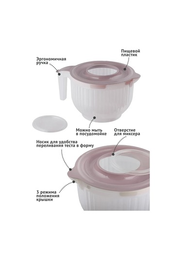 Polimerbyt Mikser Ve Blender İçin 3,2 Litrelik Hazne, Aksesuar Seti İle 432945305 Beyaz