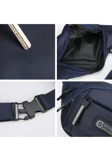 Blue Erkek Büyük Kapasiteli Spor Bel Paketi Taşınabilir Anti Mavi