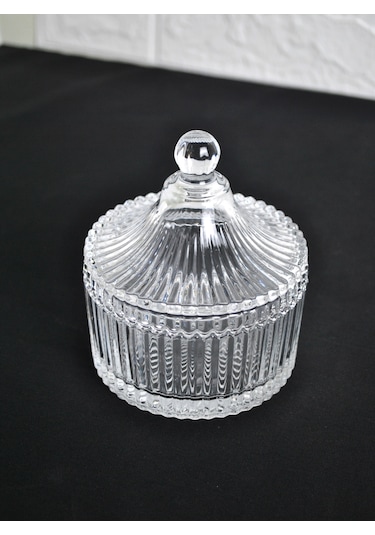 Kesme Kapaklı Cam Lüx Şekerlik