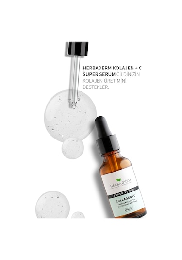 Herbaderm Sıkılaştırıcı ve Aydınlatıcı Kolajen + Vitamin C Super Serum 30 ML