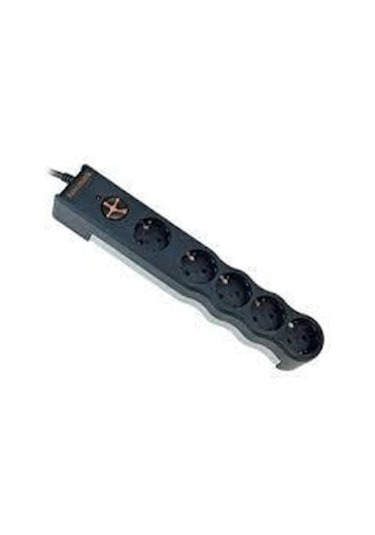 Tunçmatik 5'li Akım Korumalı Priz-Siyah