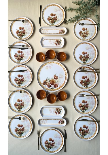 Vintage Model 12 Kişilik 23 Parça Kahvaltı Takımı Vintage