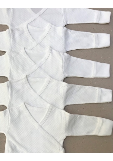 Özdemirlitekstil Bebelino Çıtçıtlı Badi Kruvaze (5 Li Paket) (456375478) Krem