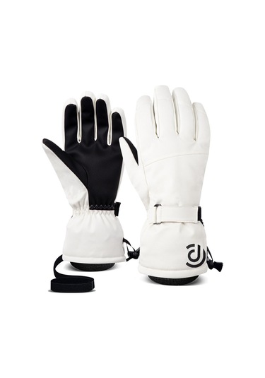 Wezone Kış Sporları İçin Rüzgar Geçirmez Ve Isıtıcı Dokunmatik Eldivenler - Erkek Ve Kadın - Beyaz Xl Beyaz