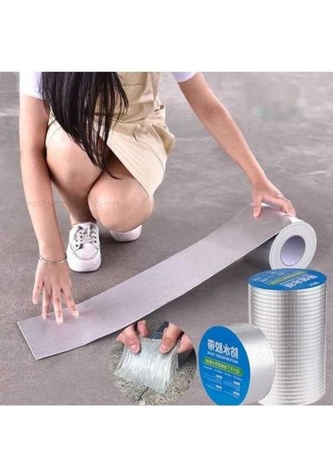 Novahub 2023 Süper Güçlü Alüminyum Folyo Butil Bant Su Geçirmez Kalın Sızdırmazlık Bandı - 5cm Genişlik, 1m/3m/5m Uzunluk