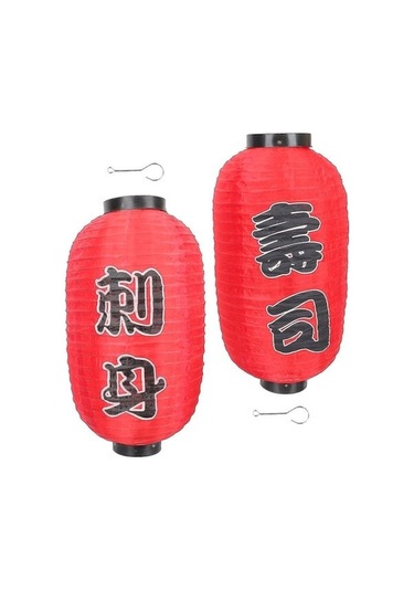 Yifomall Kore Ve Japon Mutfağı İçin Sulu Kürklü Red Sushi Feneri - Su Geçirmez, Güneş Tenkidi - 2 Adet Çok Renkli