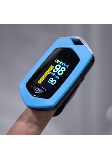 Sones Taşınabilir Pulsioximetro Parmak Spo2 Nabız Oksimetresi Mavi
