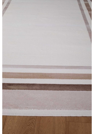 Voyage %100 Akrilik Yumuşak Dokulu Halı Kilim Salon Mutfak Koridor Yolluk Dokuma Makine Halısı Ac-211 Kahve