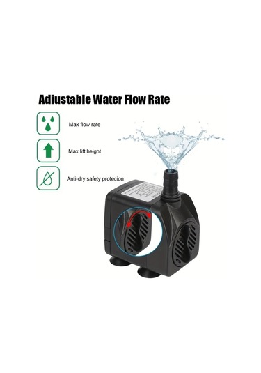 Honeybeeshop 1 Adet 16w Led Işıklı Su Pompası Akvaryum Ve Kaya Bahçesi Dekorasyonu İçin Balık Tankı Hava Pompası 220v