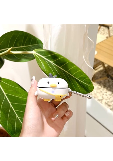 Samsung Galaxy Buds 3 / Galaxy Buds 3 Pro Uyumlu Figürlü Askılı Kılıf Sarı