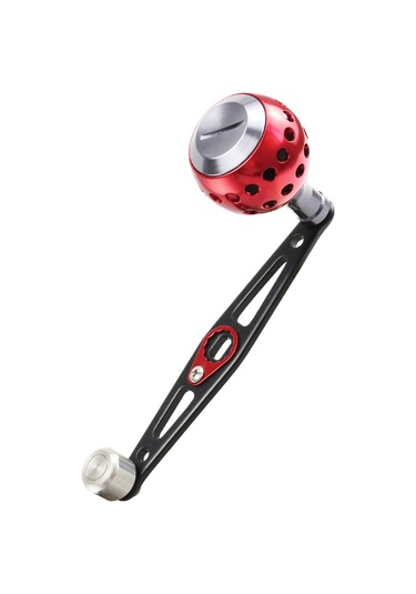 Ranyeek Alüminyum Olta Makinesi Kolu, Ergonomik Tutuş, 8x5mm Montaj Deligi, D/a Marka Uyumlu, Siyah-kırmızı Renk, Performans Artırıcı