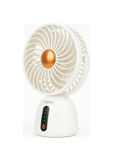 Hepu Hp-f07 Usb Şarjlı Sessiz Masaüstü Mini Fan 360 Ayarlanabilir Gövde