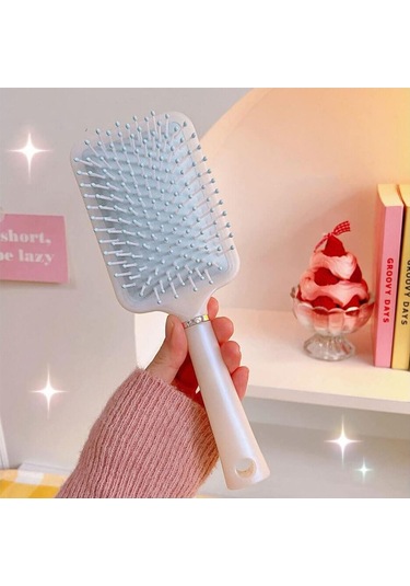 Koodmax Anti-statik Hava Yastığı Dolaşık Önleyici Saç Açma Tarama Fırçası - Mavi