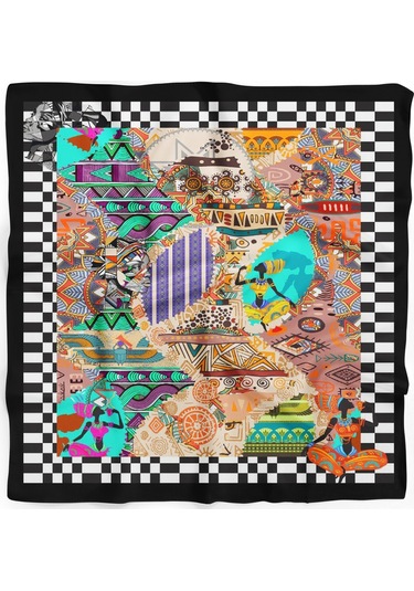 Tribal Mix Desen Bandana/fular Çok Renkli
