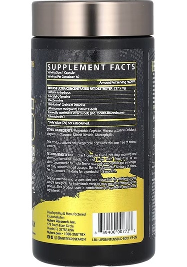 Lipo6 İntense Ultra Concentrate 60 Caps