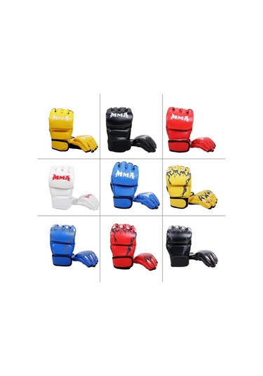 Reedark Kara Kaplan Pençe Desenli Profesyonel Yarı Parmak Dövüş Eldiveni - Mma, Boks, Ufc, Sandık Egzersizi İçin Erkek/kadın/çocuk Siyah