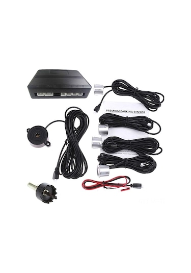 Oto Park Geri Vites Radar Sistemi, 4 Sensörlü Sesli Uyarı, 0-2.5m Algılama, Anti-buz Ve Yağmurlu, Kolay Kurulum