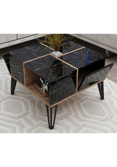 Orta Sehpa Nova Mermer Desen Meşe