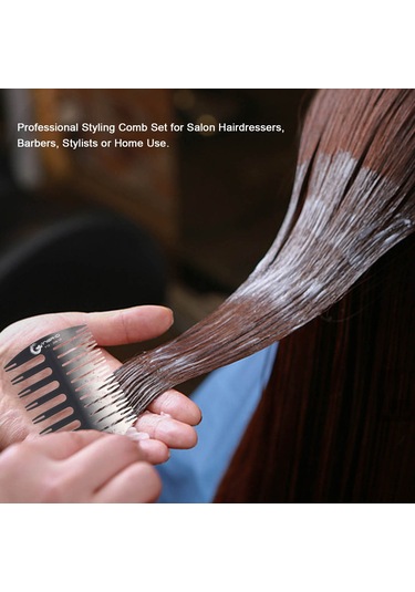 Singree Saç Boyama Seti 4 Parça - İki Yönlü Geniş İnce Dişli Tercihi Saç Taramaları - Abs Malzeme - Renk Seçenekleri