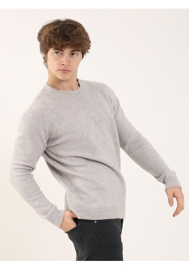 Dufy Gri Erkek Slim Fit O Yaka Triko - 97369 Gri